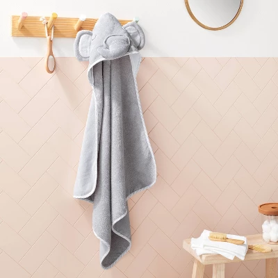 Baby Elephant Hooded Towel - Cloud Island™ Gray 2 Baby Elephant Hooded Towel - Cloud Island™ Gray