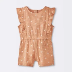 Baby Girls' Sun Stamps Printed Ruffle Romper - Cloud Island™ Tan 9 Baby Girls' Sun Stamps Printed Ruffle Romper - Cloud Island™ Tan -Target GUEST d352768e 43f2 4e55 850a ec4cb21e5f91