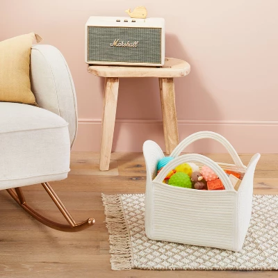 Coiled Rope Square Storage Arch Bin - Cloud Island™ Cream M 3 Coiled Rope Square Storage Arch Bin - Cloud Island™ Cream M