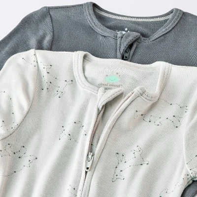 Baby Boys' 2pk Celestial Soft Blend Sleep N' Play - Cloud Island™ Gray 4 Baby Boys' 2pk Celestial Soft Blend Sleep N' Play - Cloud Island™ Gray - Image 2