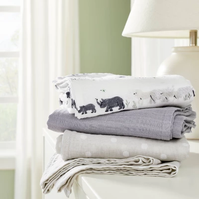 Muslin Swaddle Blankets 3pk - Cloud Island™ Two By Two Animals 3 Muslin Swaddle Blankets 3pk - Cloud Island™ Two By Two Animals