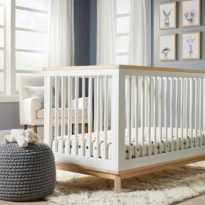 Flannel Fitted Crib Sheet Stars - Cloud Island™ - Cream/Black 3 Flannel Fitted Crib Sheet Stars - Cloud Island™ - Cream/Black