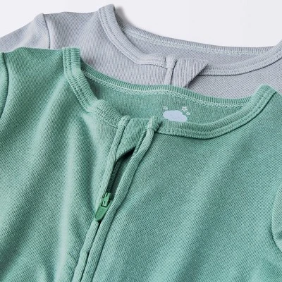 Baby Boys' 2pk Premium Romper - Cloud Island™ Green 4 Baby Boys' 2pk Premium Romper - Cloud Island™ Green - Image 2