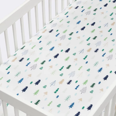 Crib Fitted Sheet Trees - Cloud Island™ - Blue 3 Crib Fitted Sheet Trees - Cloud Island™ - Blue