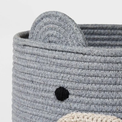 Coiled Rope Storage Bin Large Bear - Cloud Island™ 4 Coiled Rope Storage Bin Large Bear - Cloud Island™ - Image 2