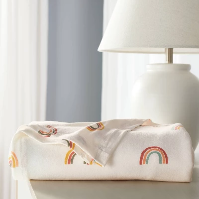 Polyester Rayon Jersey Swaddle - Cloud Island™ Rainbows 3 Polyester Rayon Jersey Swaddle - Cloud Island™ Rainbows