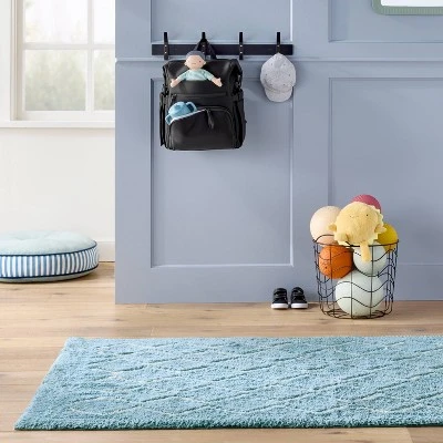 4'x6' Area Rug - Zig Zag/Blue - Cloud Island™ 3 4'x6' Area Rug - Zig Zag/Blue - Cloud Island™