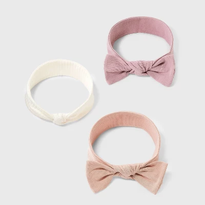 Baby 3pk Headwrap - Cloud Island™ Pink 3 Baby 3pk Headwrap - Cloud Island™ Pink
