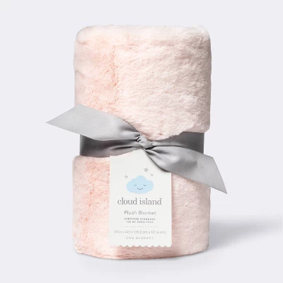 Solid Satin Edge Plush Blanket - Cloud Island™ Pink 5 Solid Satin Edge Plush Blanket - Cloud Island™ Pink - Image 3