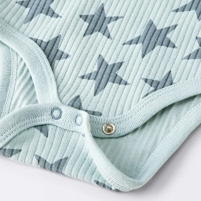 Baby 2pc Stars Wide Ribbed Top & Bottom Set - Cloud Island™ Blue 5 Baby 2pc Stars Wide Ribbed Top & Bottom Set - Cloud Island™ Blue - Image 3