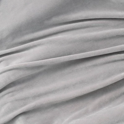 Plush Polyester Spandex Fitted Crib Sheet - Solid Gray - Cloud Island™ 4 Plush Polyester Spandex Fitted Crib Sheet - Solid Gray - Cloud Island™ - Image 2
