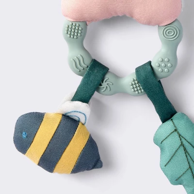 Handheld Plush Rattle Baby Toy - Flower - Cloud Island™ 4 Handheld Plush Rattle Baby Toy - Flower - Cloud Island™ - Image 2