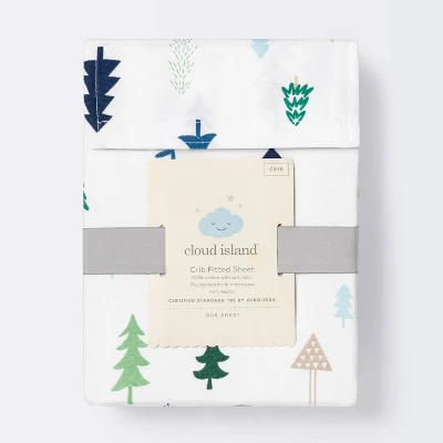 Crib Fitted Sheet Trees - Cloud Island™ - Blue 5 Crib Fitted Sheet Trees - Cloud Island™ - Blue - Image 3