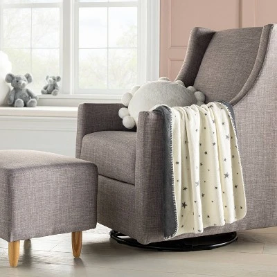 Plush Baby Blanket Gray Stars - Gray - Cloud Island™ 3 Plush Baby Blanket Gray Stars - Gray - Cloud Island™
