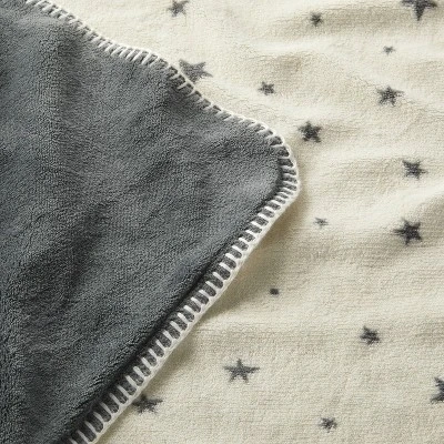 Plush Baby Blanket Gray Stars - Gray - Cloud Island™ 4 Plush Baby Blanket Gray Stars - Gray - Cloud Island™ - Image 2