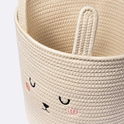 Coiled Rope Forest Animal Medium Round Storage Basket - Rabbit - Cloud Island™ 4 Coiled Rope Forest Animal Medium Round Storage Basket - Rabbit - Cloud Island™ - Image 2