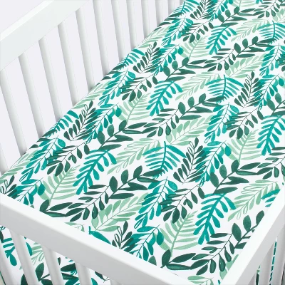 Crib Fitted Sheet - Cloud Island™ Green 4 Crib Fitted Sheet - Cloud Island™ Green - Image 2