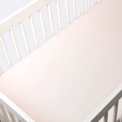 Polyester Rayon Jersey Fitted Crib Sheet - Cloud Island™ Light Pink 4 Polyester Rayon Jersey Fitted Crib Sheet - Cloud Island™ Light Pink - Image 2
